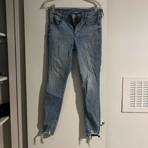 Light blue American Eagle jeans, never worn outside of the house, size 6